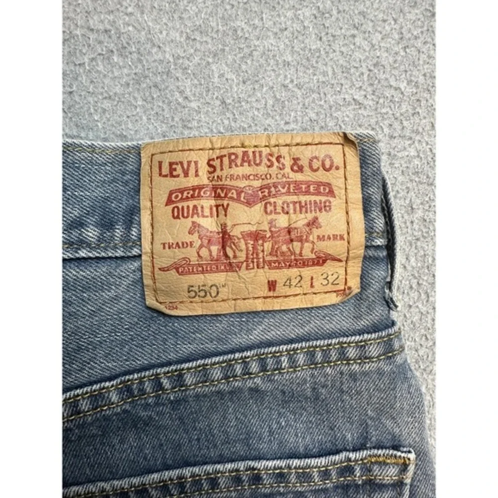 Vintage Levis 550 Relaxed Fit‎ Jeans Mens 42x32 (40x31) Medium Wash Blue Denim